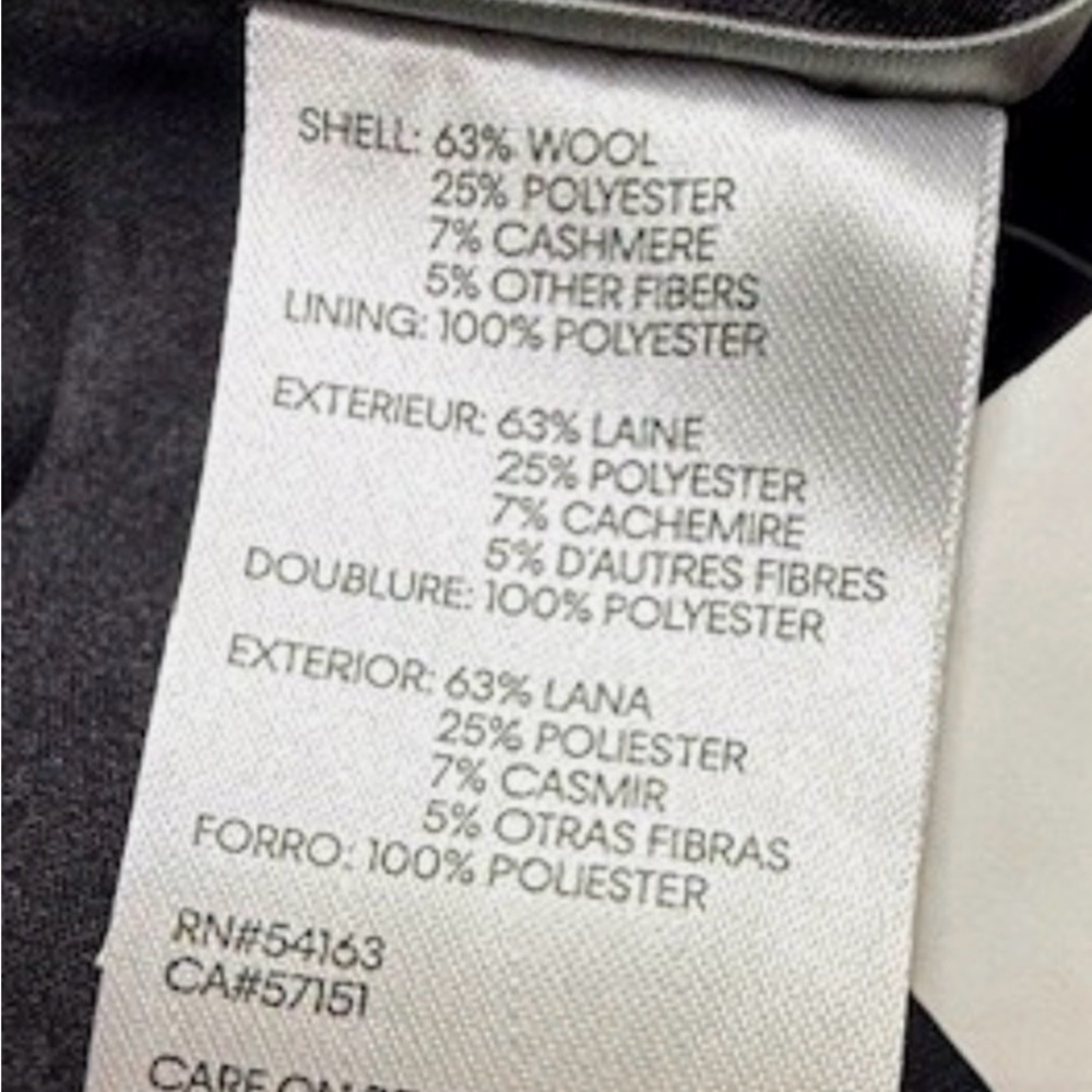 Calvin Klein Cashmere Wool Blend Coat - Picture 6 of 6